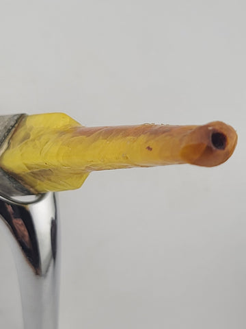 Antique 1940's Magyar Occa Pipe Silver Band Meerschaum Lined w/ Case Broken Stem