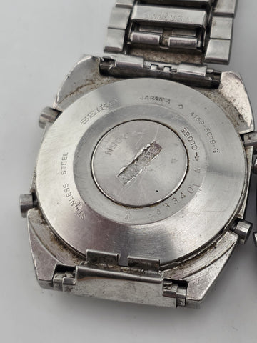 Rare Vtg Seiko Lot Of 5 Collector World Digital Timer Alarm Quartz Watches Read