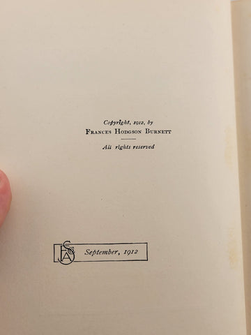 Antique MY ROBIN Frances Hodgson Burnett (1912) 1st U.S. Edition, 1st Printing.