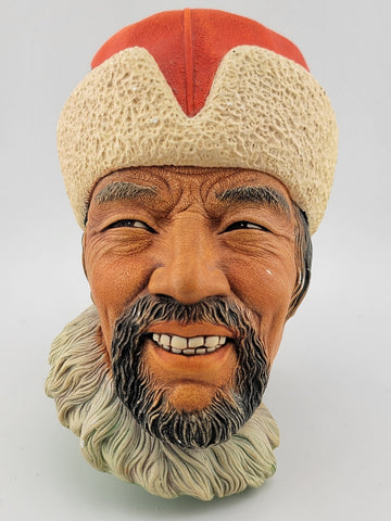 Bossons England Chalkware Head Himalayan Man Wall Hanging Bust Sculpture 3488B