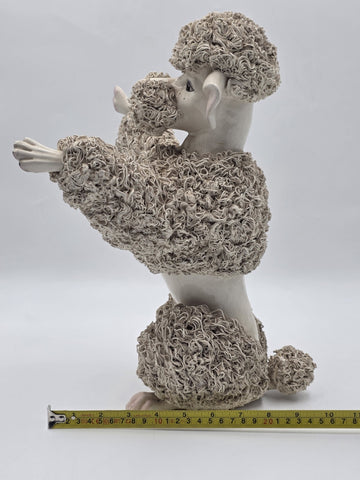 Rare Vintage Mid Century Italian Spaghetti Poodle Ceramic Sculpture 16" Large