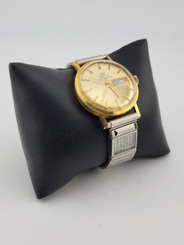 Vintage CIMEQA Agromatic 25 Men’s Watch. Gold Tone, Manual Movement SWISS. Works