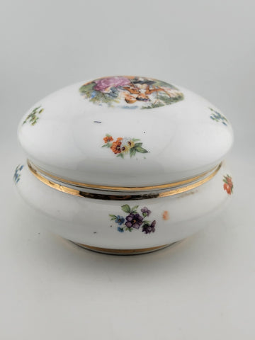 Vintage Erphila Germany Porcelain Jewelry Trinket Box Great Condition 1930s