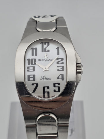 Vintage Bertolucci Serena Swiss Made Ladie Quartz Watch Ref 313-5818 Steel Works