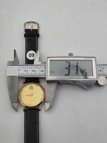 Vintage Raymond Weil Geneva 5536 18k Gold Electroplated  Quartz Watch RUN GREAT