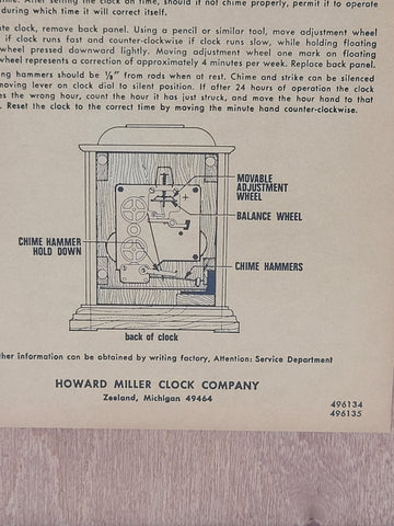 Howard Miller Thomas Tompion Mantel Clock 612436 Windsor Cherry. Works Great.