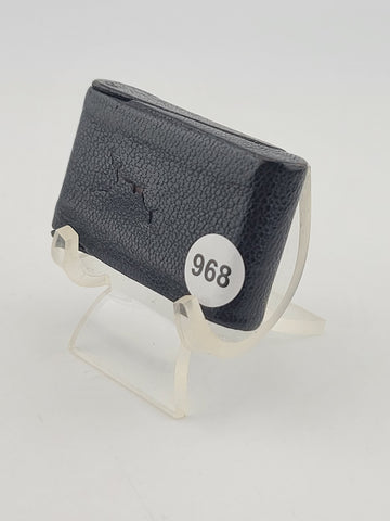 Antique Bulova 10AE In 1937 German Weppler Case Miniature Travel Clock. Works.