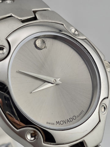 Movado Swiss Quartz 86.A1.816.2 Stainless Steel Museum Dial Men’s Watch. Running