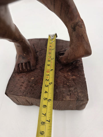 Rare Vintage African Yoruba Style Hand Carved Wood Drummer Figure 22" Tribal Art