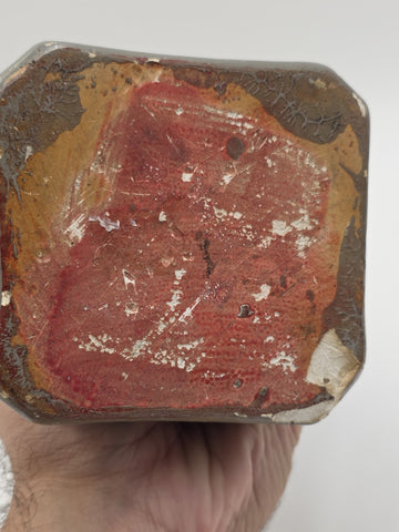 Antique 1930's Sacred Heart Jesus Chalkware Statue 13” Painted Religious Figure