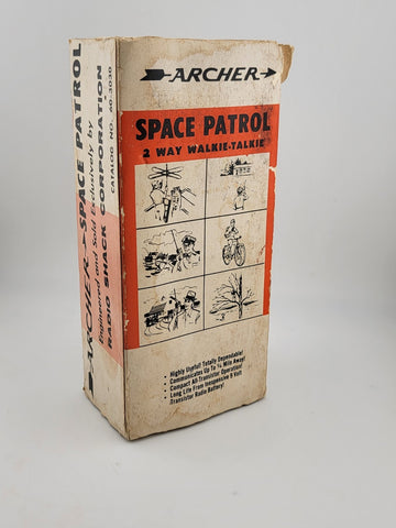1970'S ARCHER SPACE PATROL WALKIE TALKIE 2-WAY TRANSCEIVER #60-3030 Untested