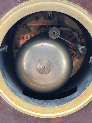 Rare Antique Medaille D'or Heavy Marble Mantle Clock Dated 1900. Working.