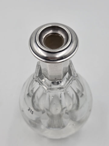 Rare Antique French Baccarat Crystal & Sterling Silver HARCOURT Whiskey Decanter