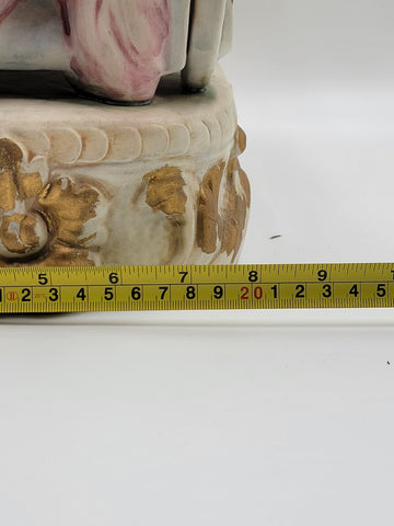 Rare HUGE Antique Ben Hur Porcelain Statue Italy Roman Chariot Racing Horses