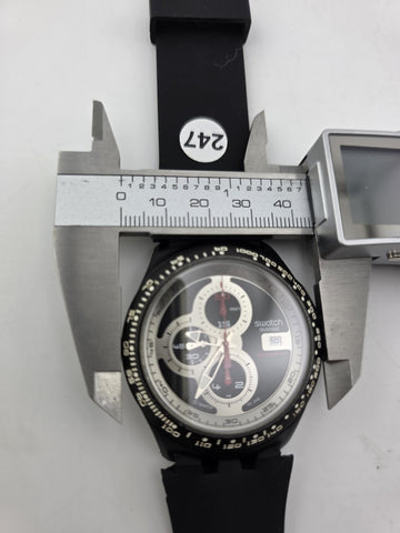 Swatch Right Track SVGB400 Automatic Chronograph Swiss Watch. Works. Read.