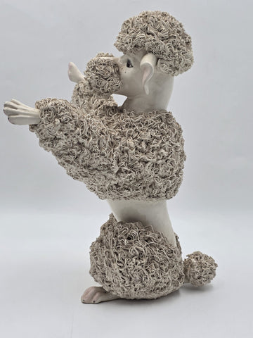Rare Vintage Mid Century Italian Spaghetti Poodle Ceramic Sculpture 16" Large
