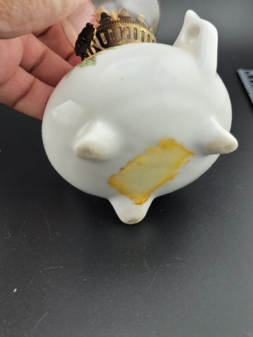 Set Of 2 Miniature Home Decor Items.  Music Box And Oil Lamp