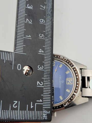 Rare Vintage Helbros/Elgin 9156 Stainless Steel Diver Manual Wind Men's Watch