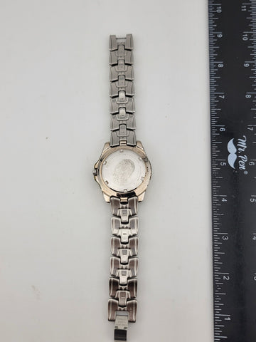 PULSAR Men's Silver Tone Stainless Steel White Dial Quartz WATCH V372-0240 Works
