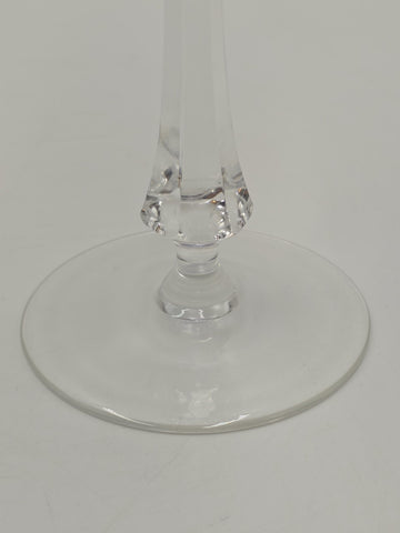 Vintage Ajka Rene Cobalt Blue Cut to Clear Crystal Champagne Flutes Rare Pattern