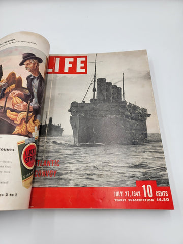 Life Magazine July - August 1942 Library of Congress Complete Issues Mint Bound