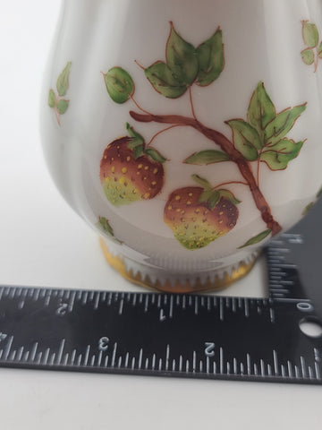 Rare Anna Weatherley Strawberry Creamer & Sugar Set Czech Porcelain Hand Painted