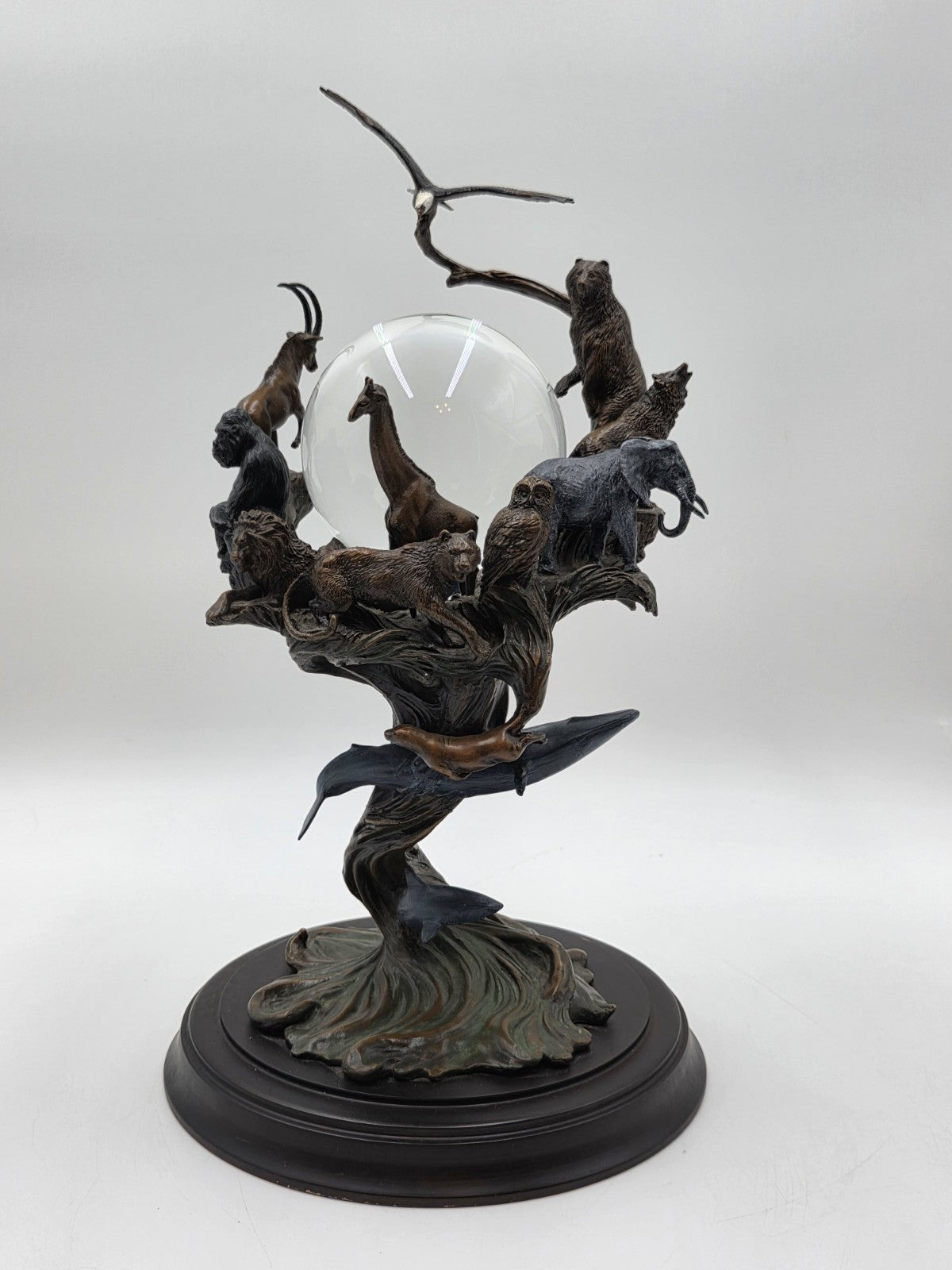 1950's Franklin Mint Guardians Of The World Crystal Ball By S.Lord Heavy Bronze.