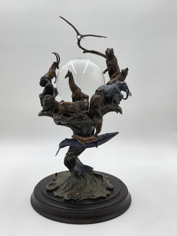 1950's Franklin Mint Guardians Of The World Crystal Ball By S.Lord Heavy Bronze.