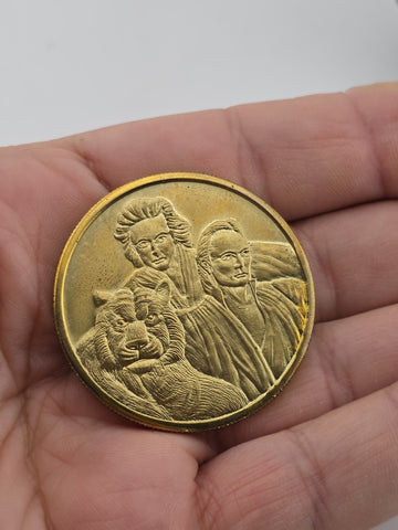 Rare Siegfried and Roy Gold Plated Magicians of the Century Coin #1915 w Case