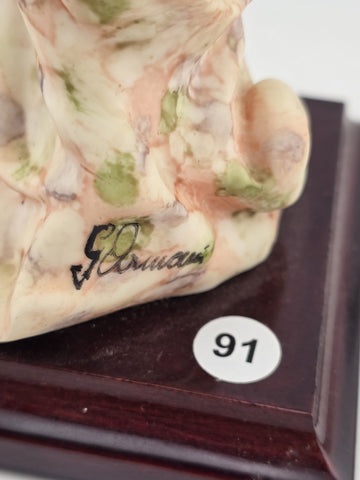 Rare Guiseppe Armani Lady with Amphora Porcelain Figurine 12" Florence Italy