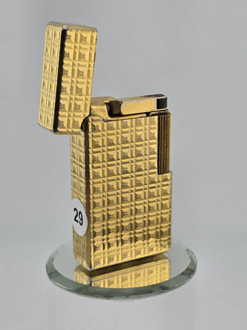 Vintage Collectible 1980's FLAMINAIRE France Gold Plated Gas Pocket Lighter.