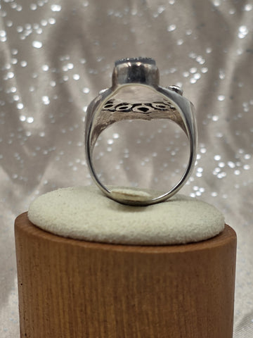 Nicky Butler Sterling Silver Ring Druzy Quartz Gemstones Signed NB India Size 10
