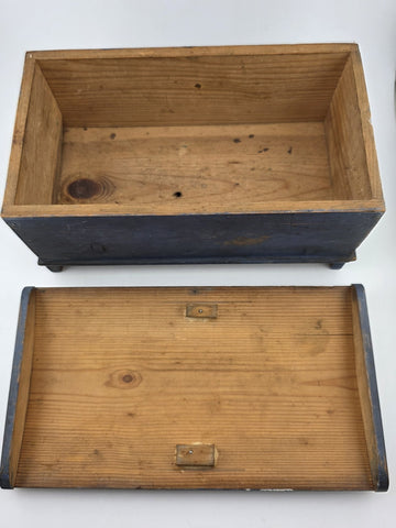 Rare Antique Hand Inscribed 1943 German Folk Art Chest WWII Augsburg Kepsake Box