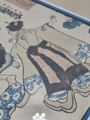 Original Utagawa Kuniyoshi Edo Period Japanese Woodblock Print Ukiyo-e c1850