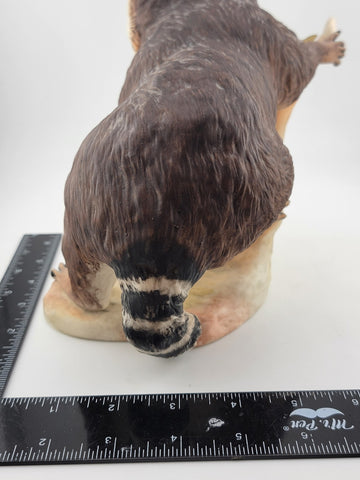 Vintage Cybis Raffles The Raccoon 7" Porcelain Figure Figurine. VG Cond.