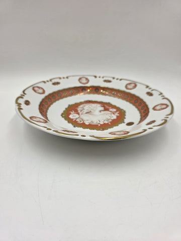 Set Of 2 T. Limoges Italy 24K Gold Cameo Porcelain Plates. Decorazioni Esclusive