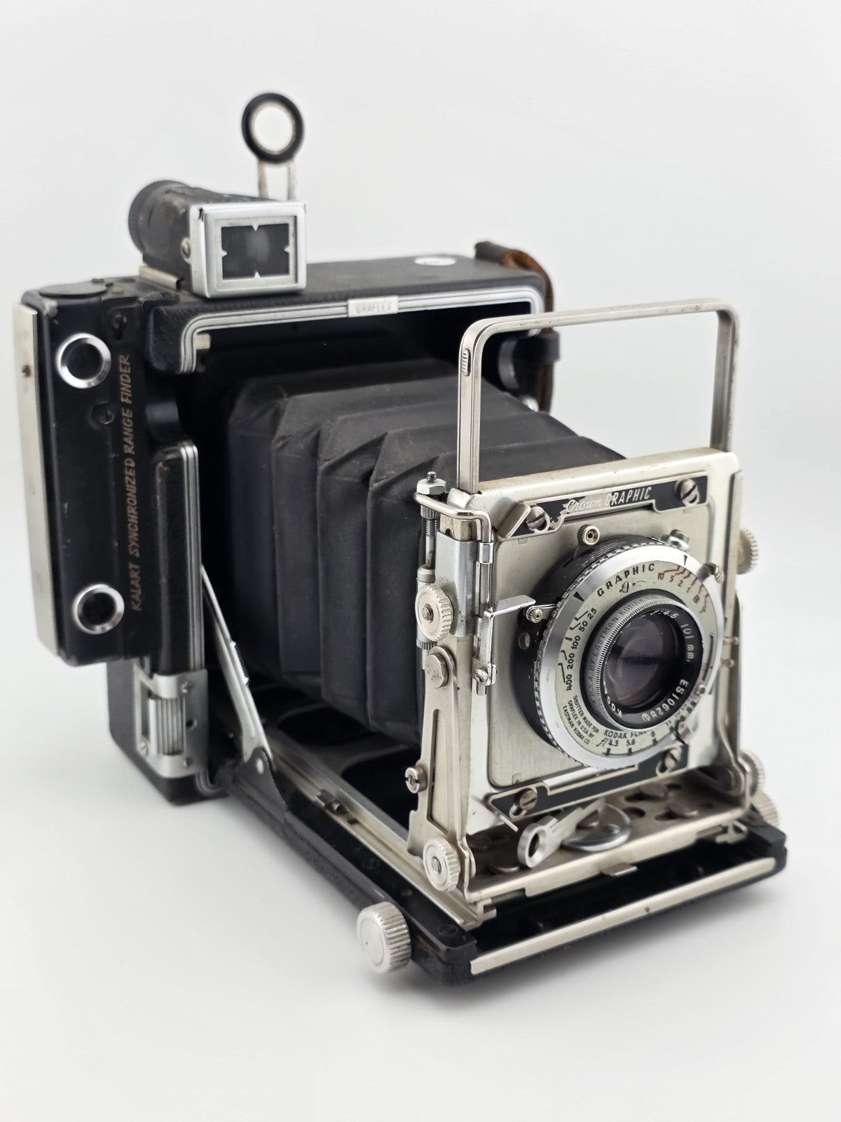 Graflex Crown Graphic 4x5 Camera Kodak Ektar 101mm f4.5 Flash Supermatic. Read.