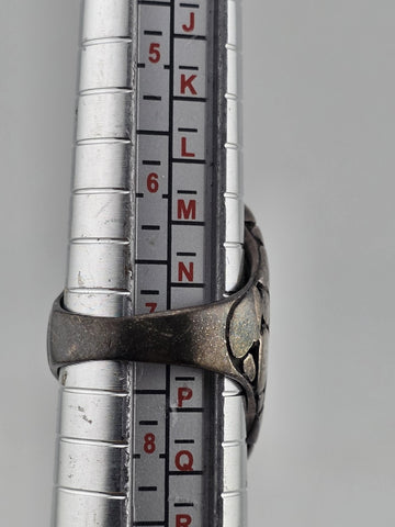 Pair Of Chunky 925 Artisian Sterling Silver, handmade Pebble Style Rings.