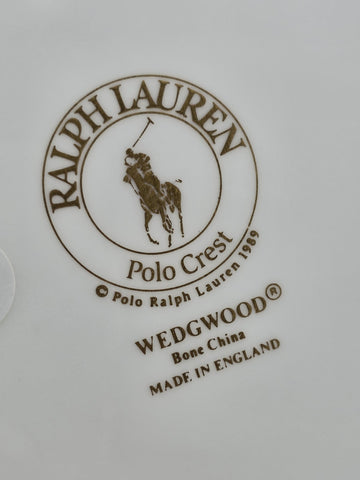 Rare Vintage 1989 Ralph Lauren Wedgwood Bone China Polo Crest Trinket Box