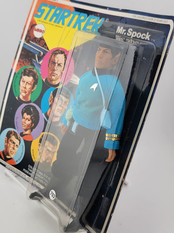 MEGO STAR TREK MR. SPOCK 6 IMAGE FRONT BLUE NAME RARE MOC #51200/2 UNOPENED 1974
