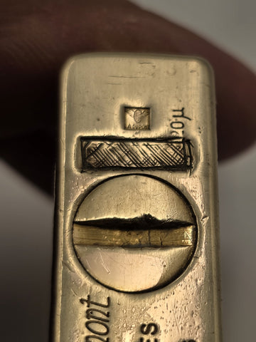Ultra Rare Vtg S.T. Dupont Hermes Paris 20 Micron Gold Plated Lighter Guilloche