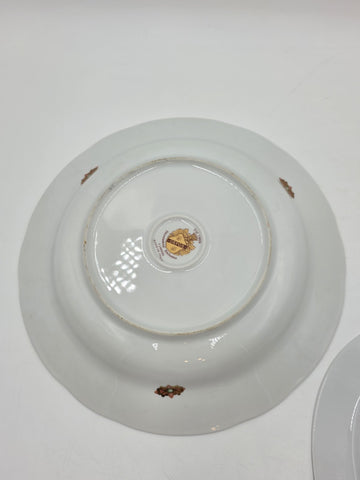 Set Of 2 T. Limoges Italy 24K Gold Cameo Porcelain Plates. Decorazioni Esclusive