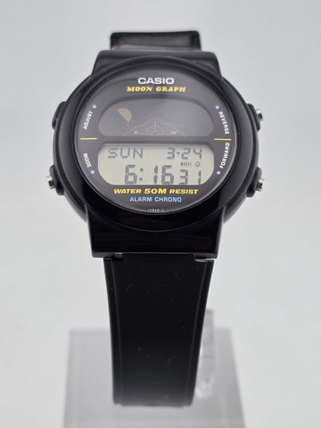 Rare Vintage Casio GMW-15 Moon Graph Digital Japan Men's Wrist Watch. Mint Cond.
