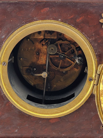 Rare Antique Medaille D'or Heavy Marble Mantle Clock Dated 1900. Working.