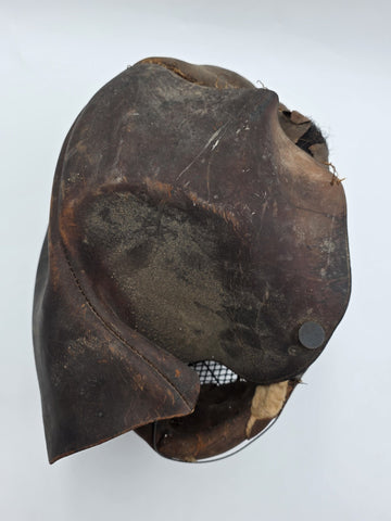 Rare One Of A Kind Antique Late 1800s Wire And Leather Fencing Mask