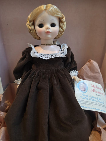 NEW MADAME ALEXANDER JANE FINDLAY DOLL TAG 1509 FIRST LADIES OF THE US BOX 14"