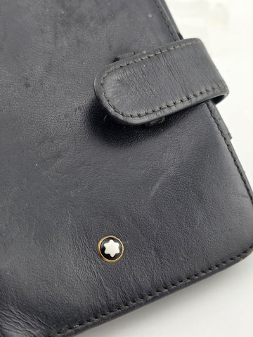 VTG MONTBLANC BOHEME 106788 POCKET ORGANIZER-WALLET BLACK-PEARL LEATHER ITALY