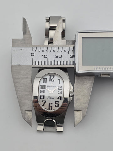 Vintage Bertolucci Serena Swiss Made Ladie Quartz Watch Ref 313-5818 Steel Works