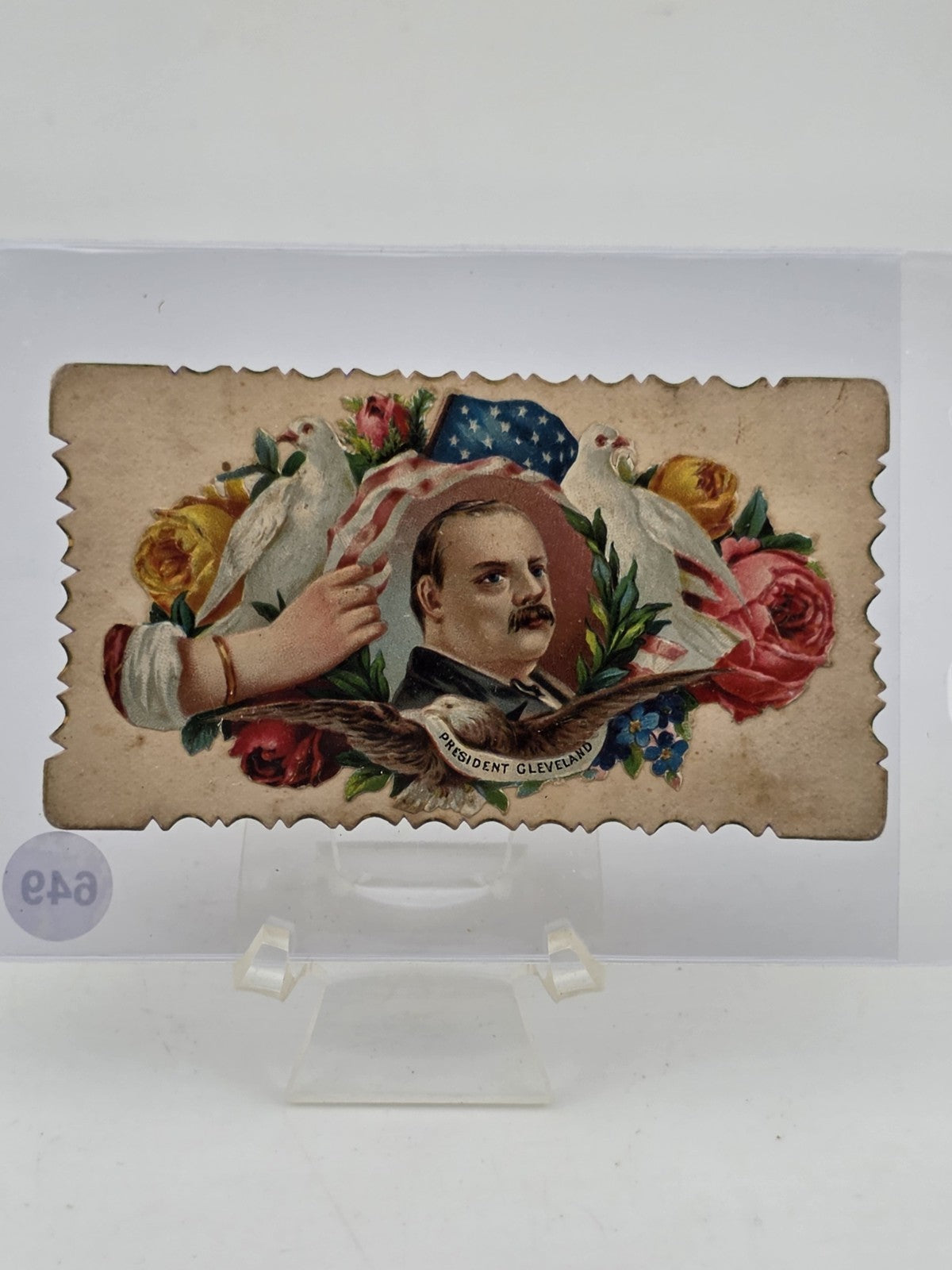 1880s-1890s Grover Cleveland 22nd & 24th U.S. President Decorative Calling Card