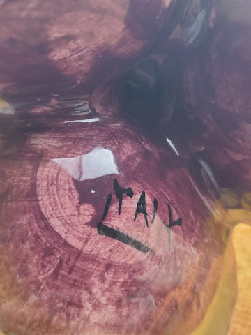 Vintage Italian Majolica Putti Cherub 3 Bowl Dish Hand Painted Faenza Style